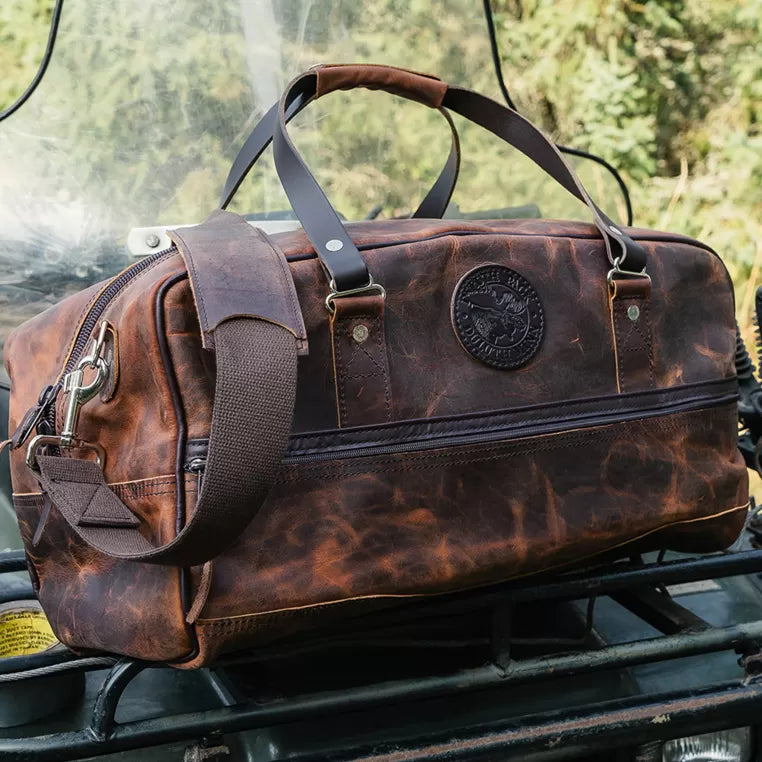 Premium Heritage Leather Weekender Duffel Bag | Durable Bison