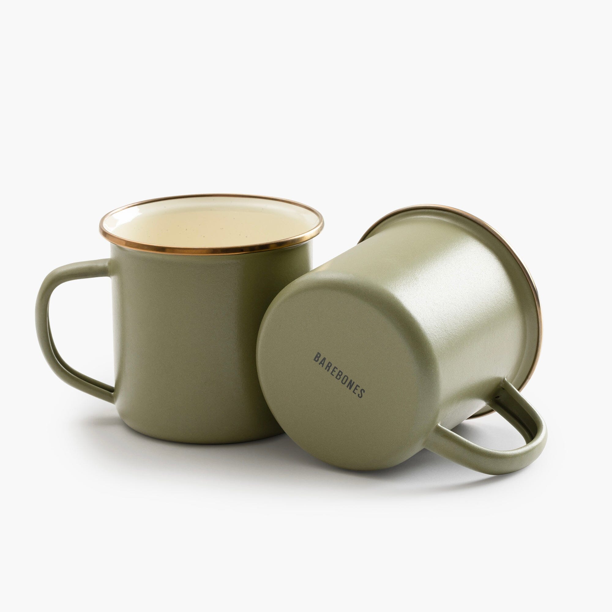 Enamelware 2-Tone Mug Set - Olive Drab (Final Sale)