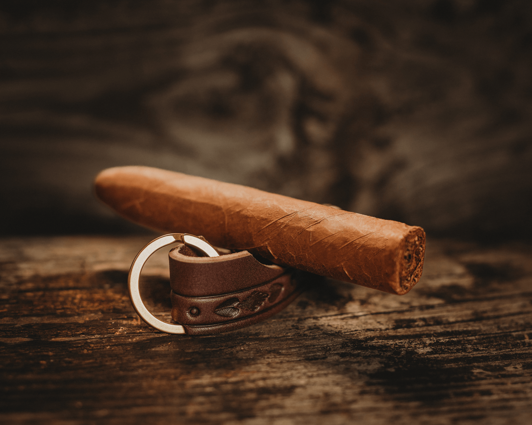 Leather Smoke Stand Keychain