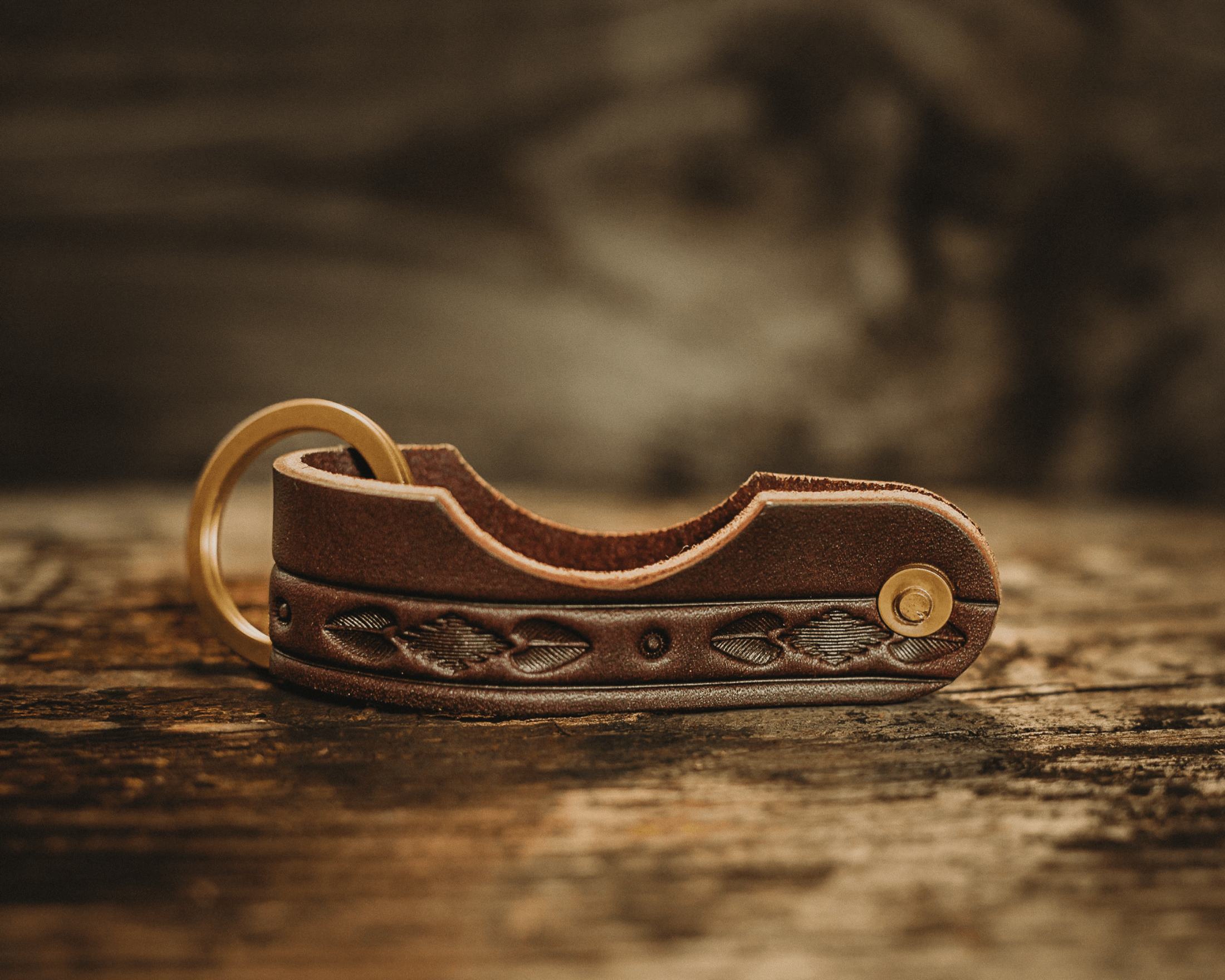 Leather Smoke Stand Keychain