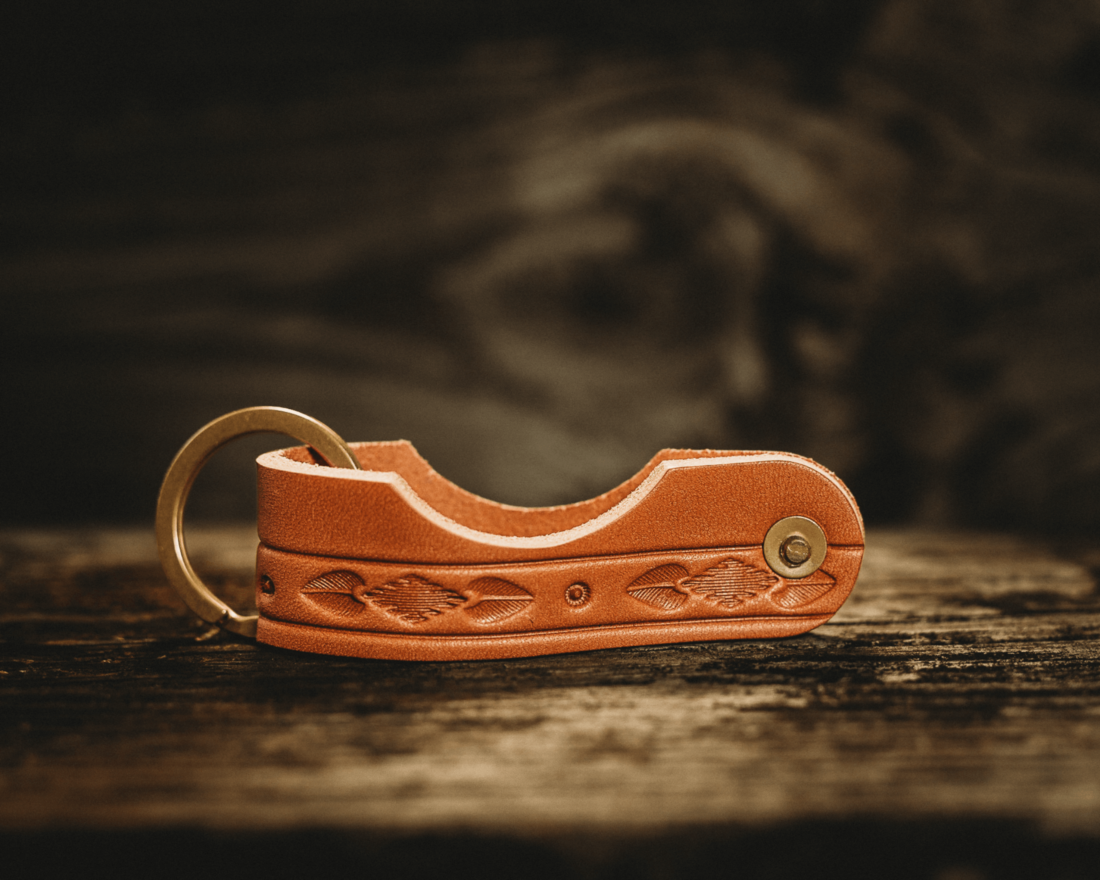 Leather Smoke Stand Keychain
