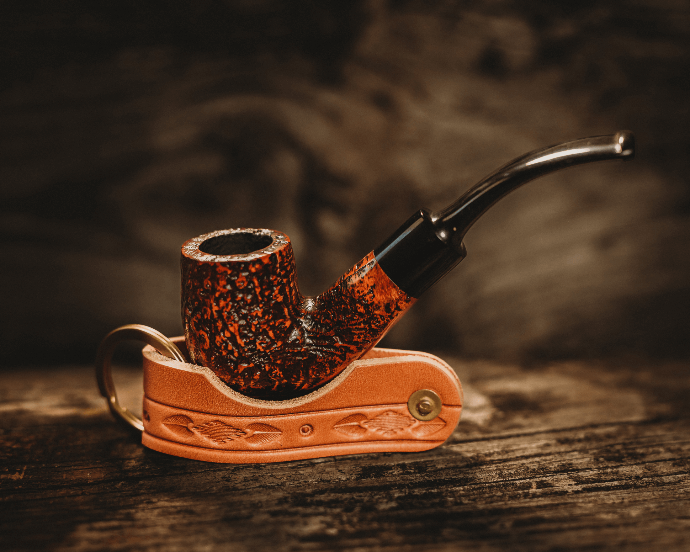 Leather Smoke Stand Keychain