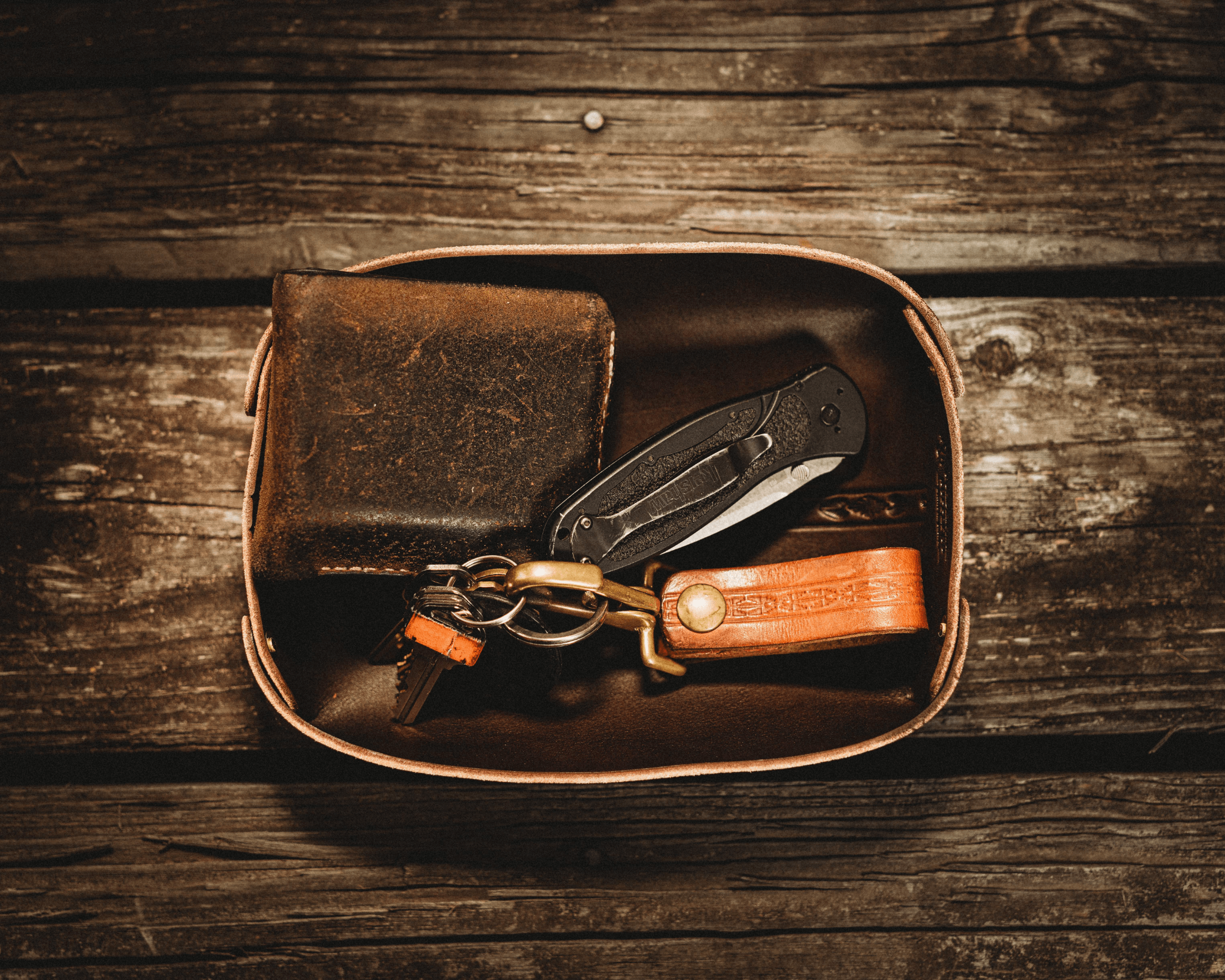 Leather Valet Tray