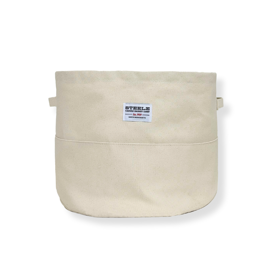 Large Round Canvas Storage Bin
