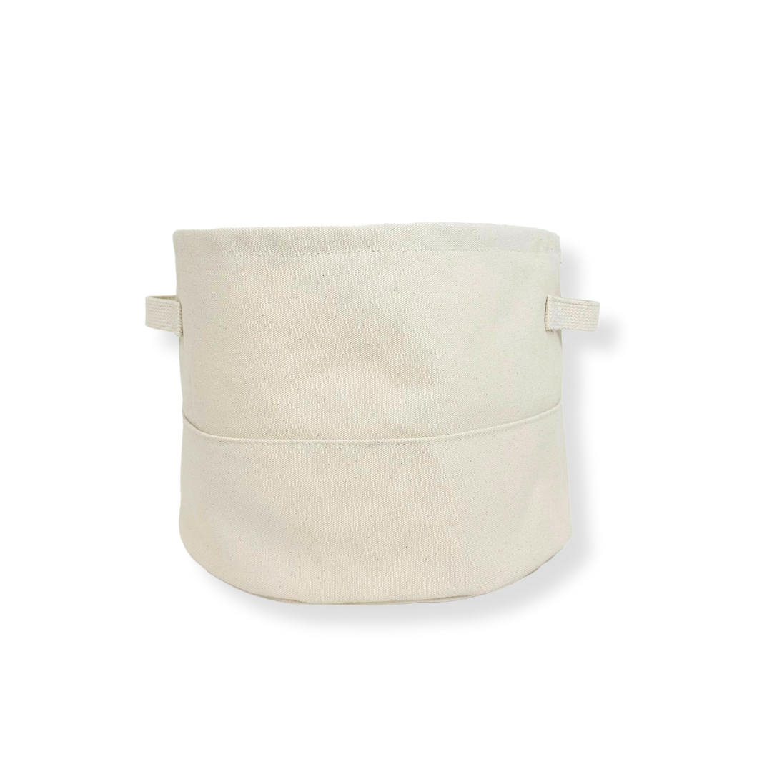 Medium Round Canvas Storage Bin