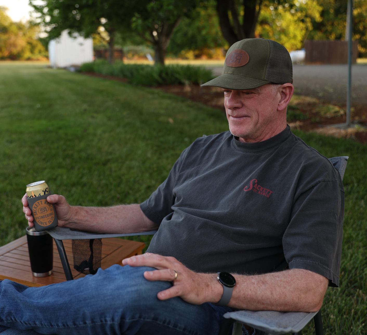 Waxed Canvas 6-Panel Trucker Hat - Olive Drab