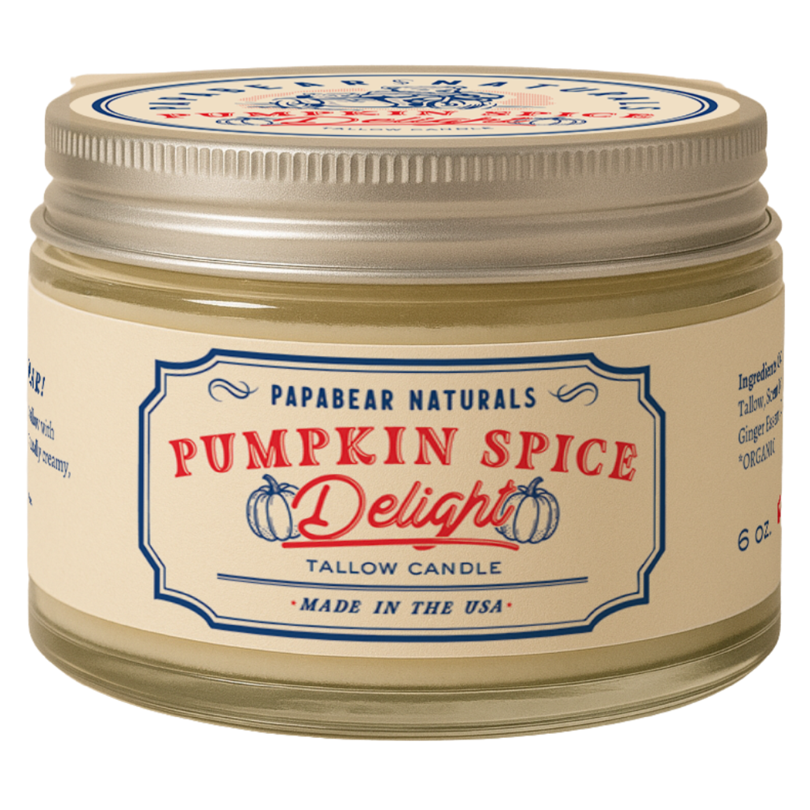 Tallow Candle - 6 oz