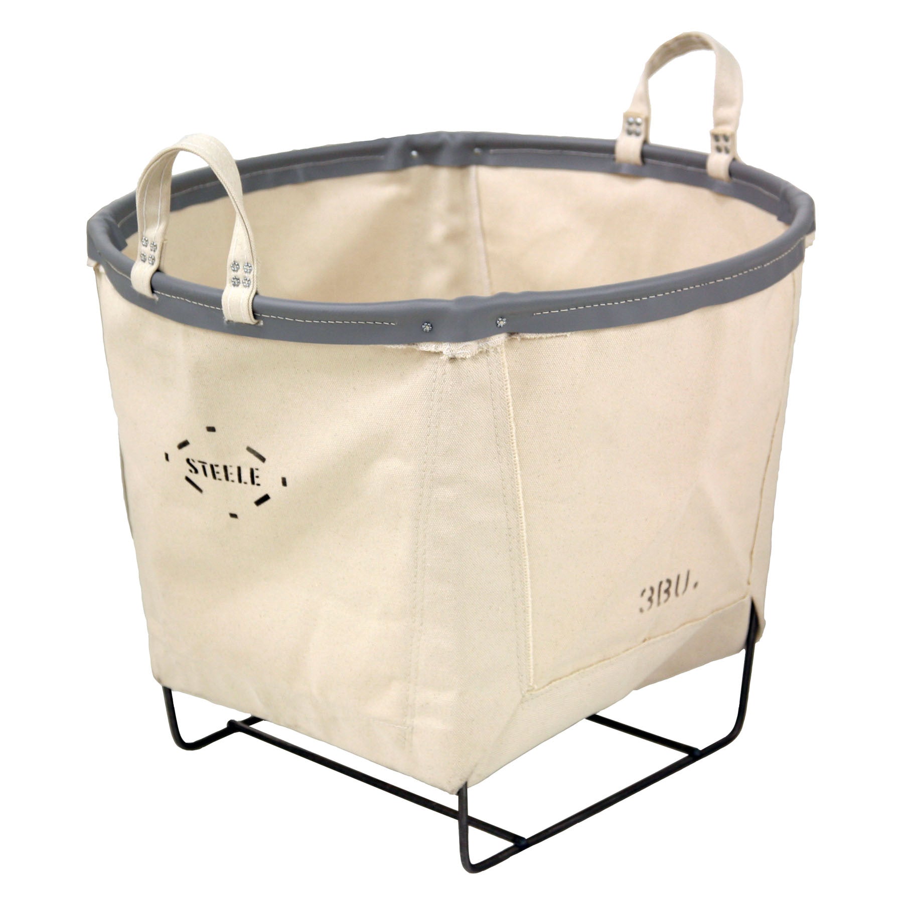 Canvas Round Carry Basket - 3 Bu