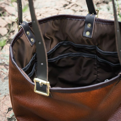 Bison Leather Travel Tote