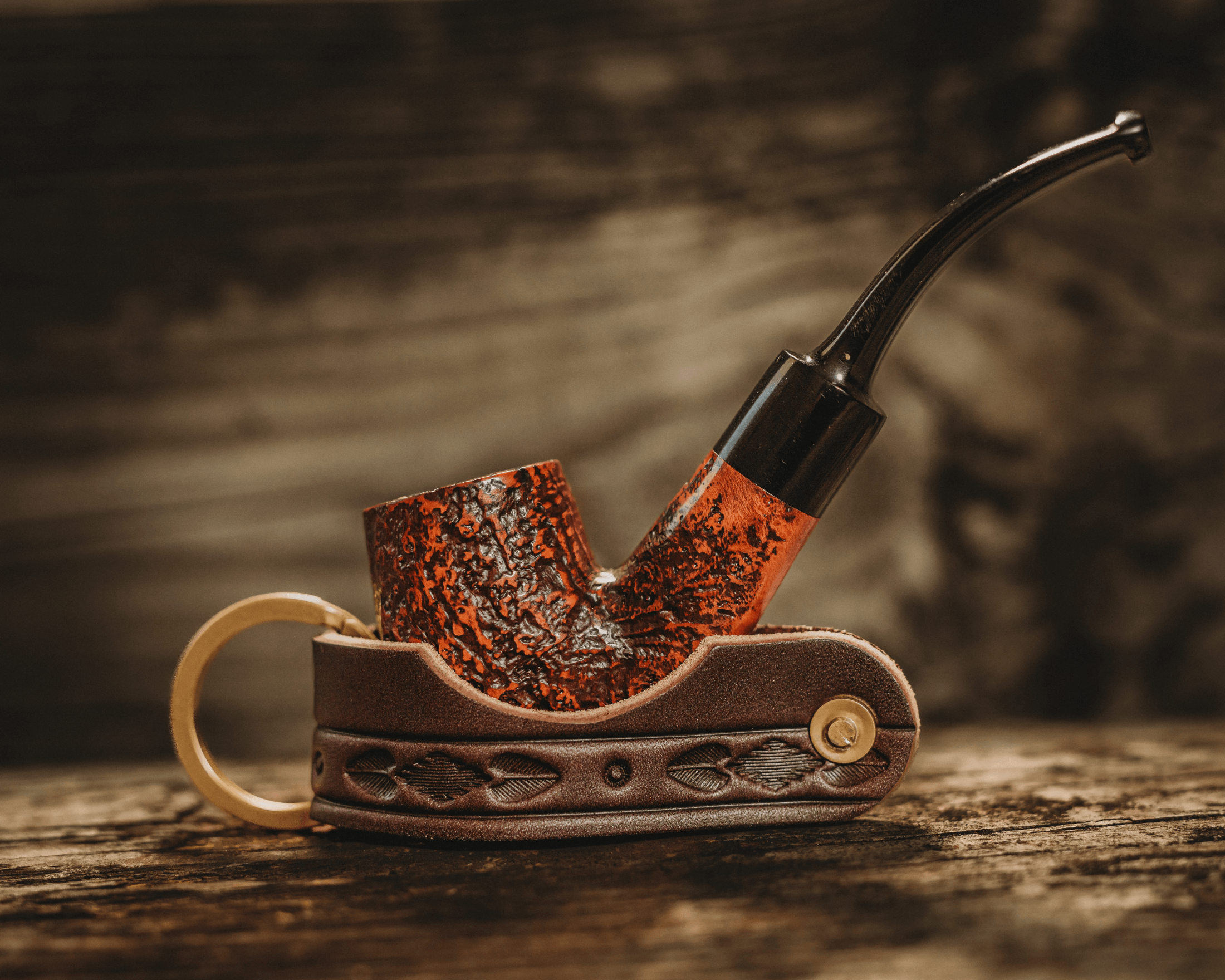 Leather Smoke Stand Keychain