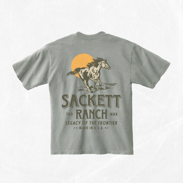 Sackett Ranch Legacy Tee: Handmade Unisex Western Tee | Made in USA