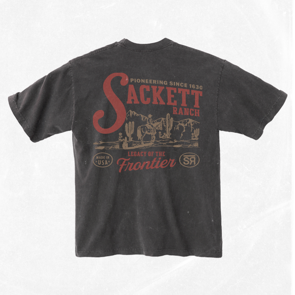 Sackett Ranch Pioneer Tee: Handmade Unisex Western Tee | Made in USA