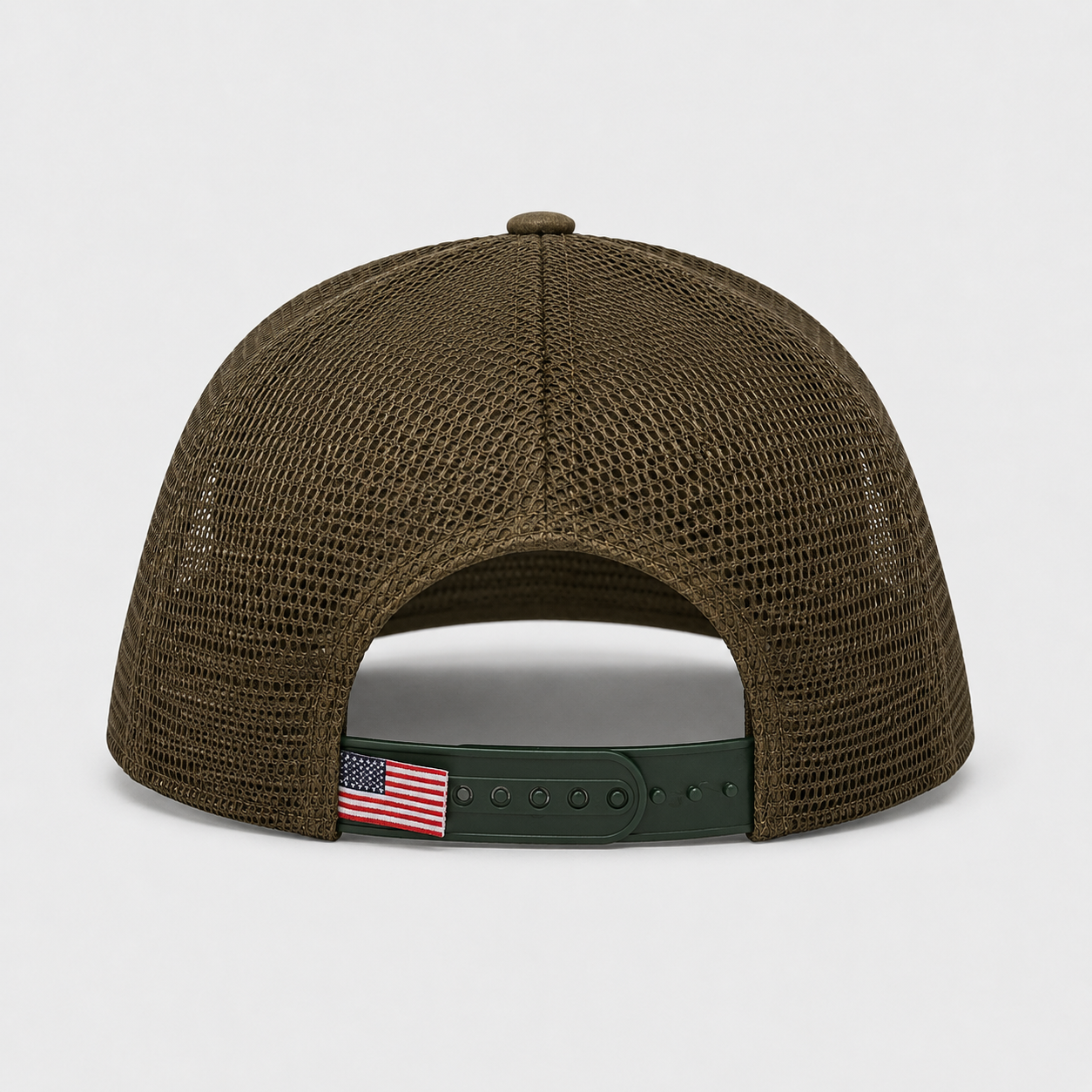Waxed Canvas 6-Panel Trucker Hat - Olive Drab