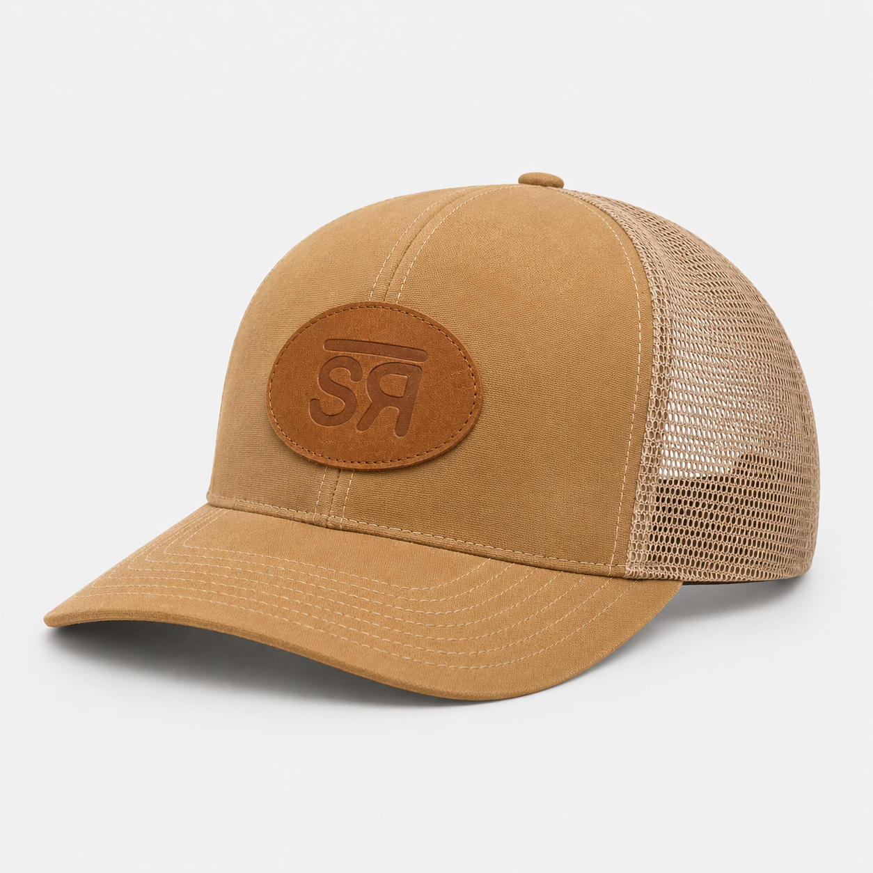 Waxed Canvas 6-Panel Trucker Hat - Olive Drab