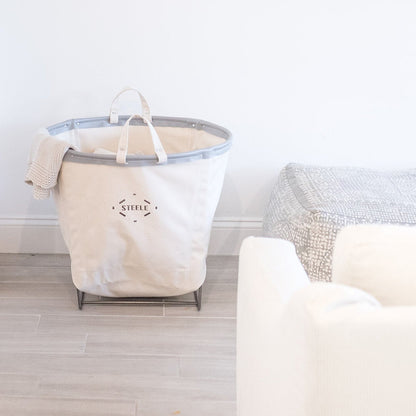 Canvas Round Carry Basket - 3 Bu