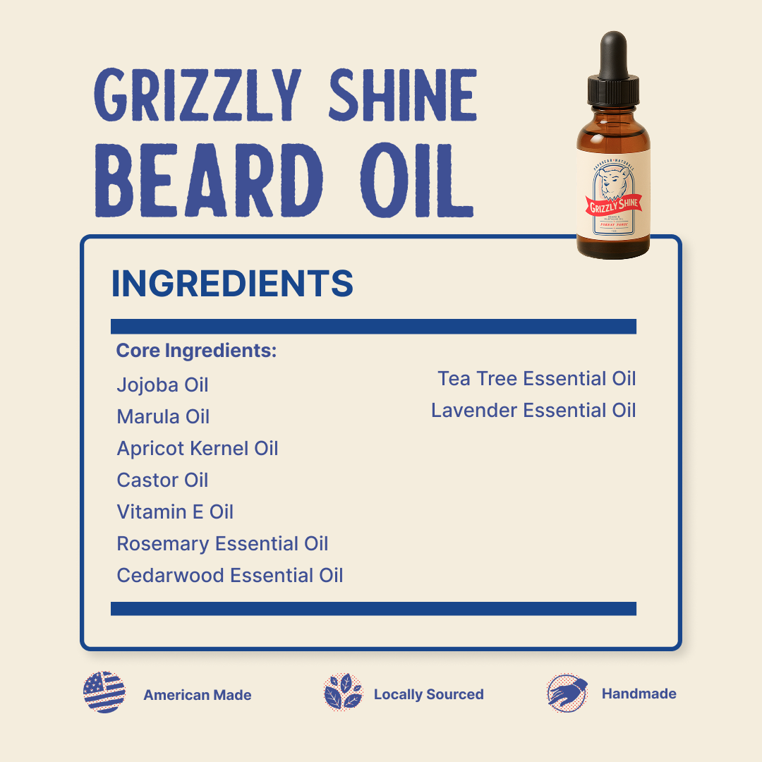 Grizzly Shine Beard Oil - 1 oz